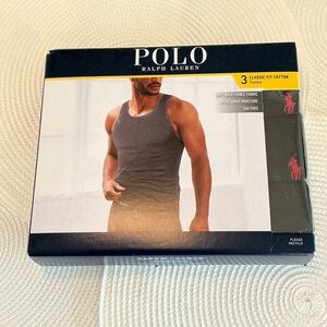 Polo Ralph Lauren Gray Tank Tops 2 packs of 3 avail